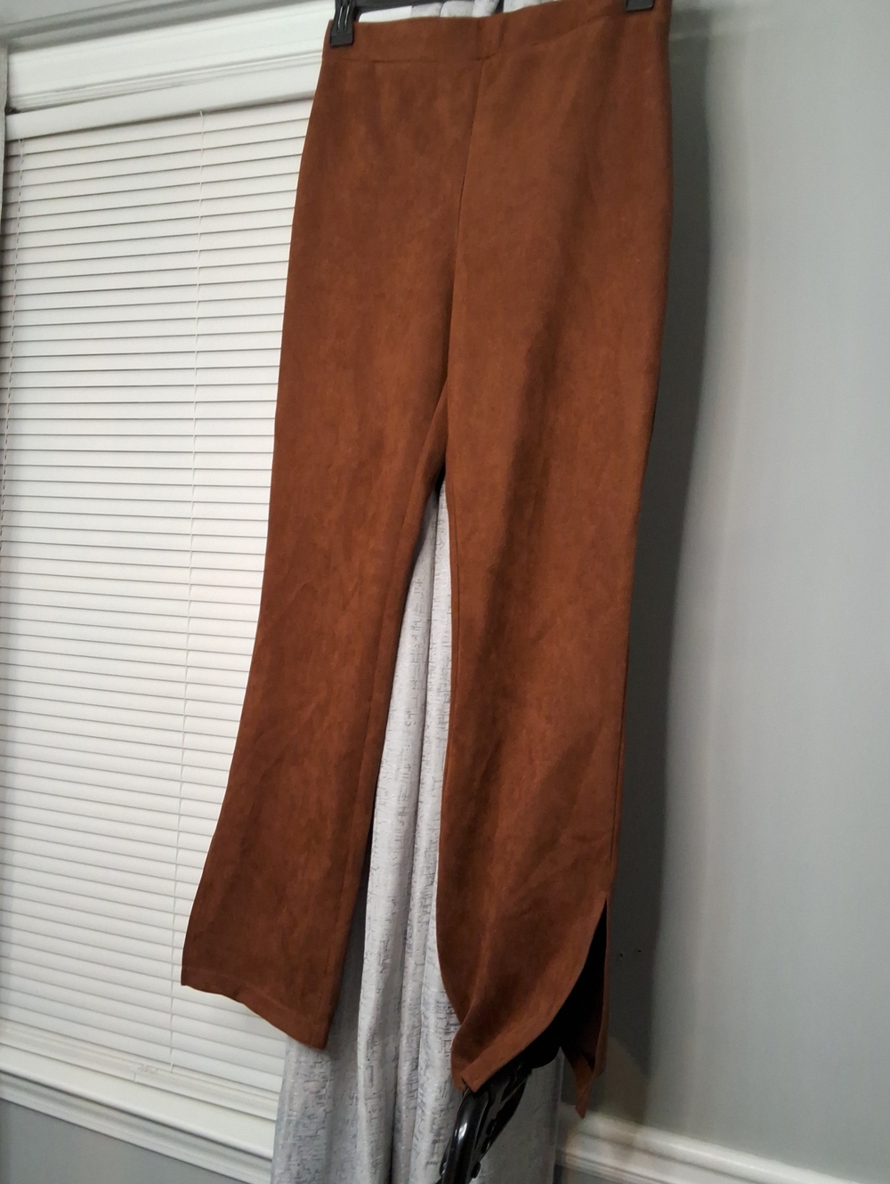 Sanctuary Rust Brown Faux-Suede Wide Leg Pants